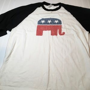 Elephant political baseball tee